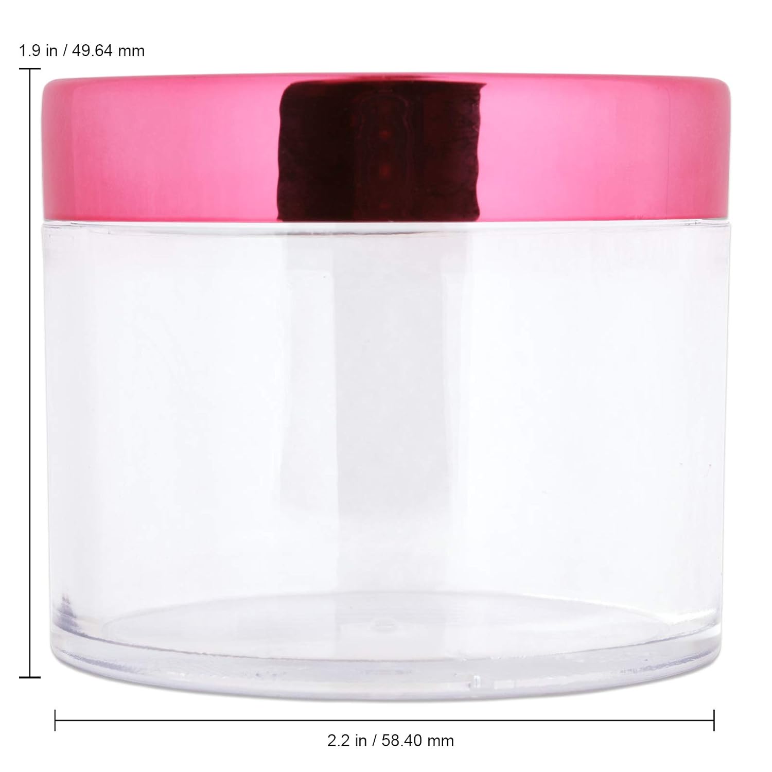 Beauticom 2 oz./ 60 Grams/ 60 ML Thick Wall Round Clear Plastic LEAK-PROOF Jars Container with ROSE GOLD Lids for Cosmetic, Lip Balm, Creams, Lotions, Liquids (36 Jars, Rose Gold) : Beauty
