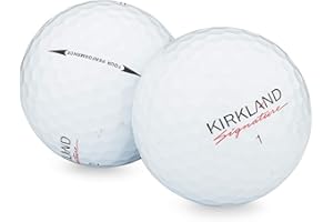 KIRKLAND Signature Golf Ball Mix - 100 Used 3-Piece & 4-Piece Urethane Cover Golf Balls (AAA Signature Ksig, White, 100PK)