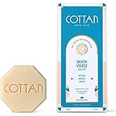 COTTAN Paris Softened Face Soap 100gr | Natural Surgras Bar with Jojoba Oil & Shea Butter | Gentle Daily Facial Cleanser Softens & Soothes Skin | Vegan French Soap for Sensitive Skin 3.5oz