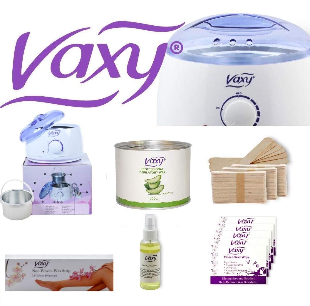 Wax Warmer, Professional Portable Electric Hair Removal Kit Adjustable Temperature waxing Heater Melting Pot with Accessories, Total Body Waxing Spa in Home or Salon for Girls Women Men