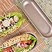 QELEG 2 Pack Hot Dog Bun Pan Non-stick Carbon Steel Hotdog-shaped Cake Pan for Oven Baking-7.6×2.9 Inch