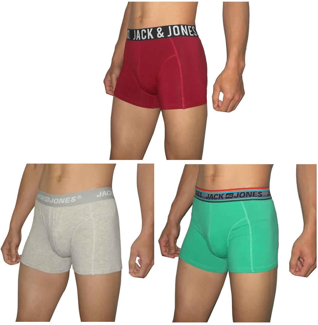 (Pack of 3) JACK JONES Mens Finest Comfortable Boxer Shorts Medium Multicolor Clothing (Pack of 3) JACK JONES Mens Finest Comfortable Boxer Shorts Medium Multicolor Clothing