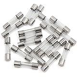 sourcingmap 20Pcs 5 x 20mm 15A Car Vehicle Fast Blow Type Glass Tube Fuse