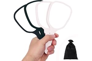 Aestivate 4PC Black and White Hand Mirror, Travel Handheld Mirror, Cosmetic Mirror with Handle (4PC Black and White)