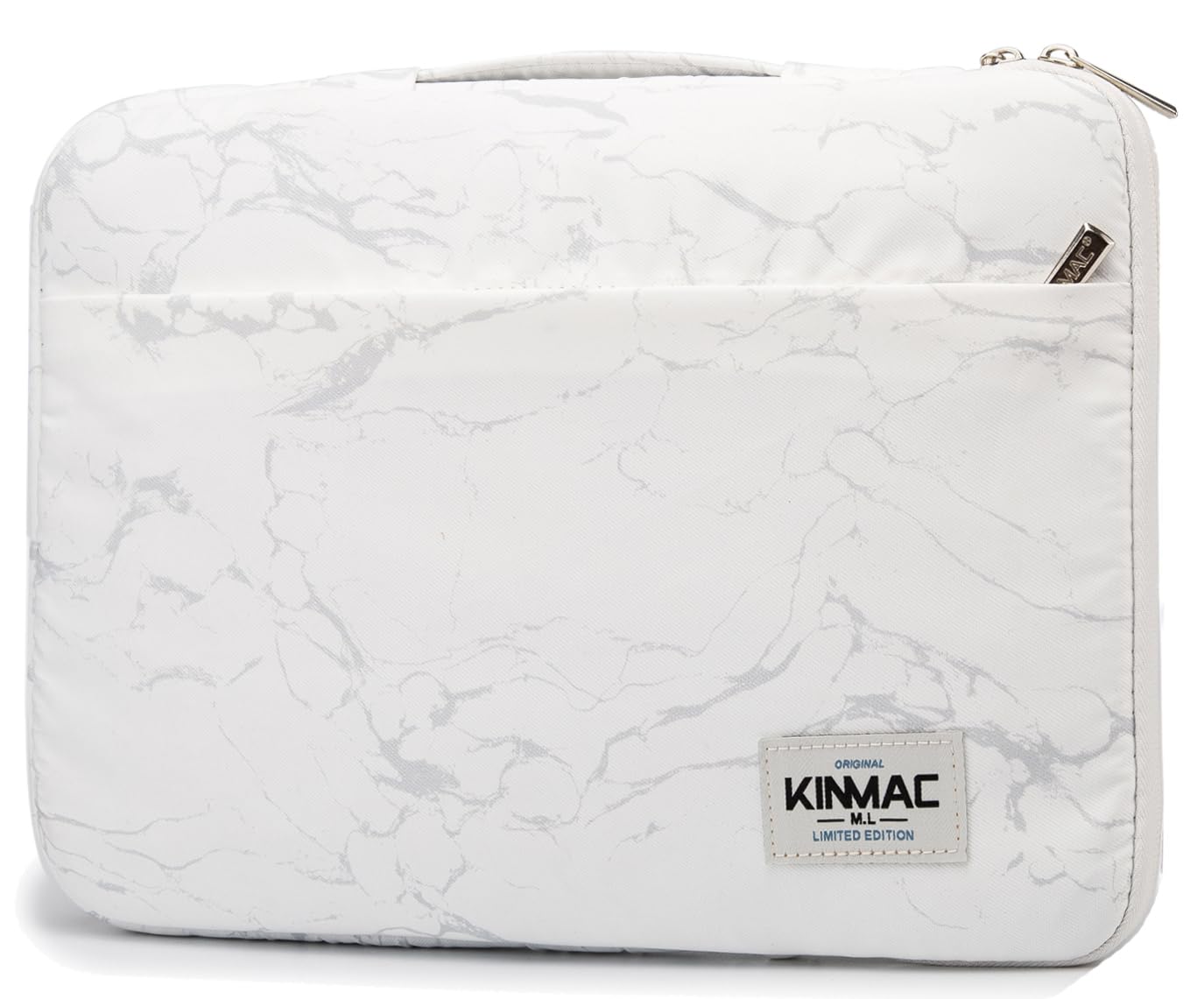 Kinmac 360° Protective Waterproof Laptop Case Bag Sleeve with Handle for MacBook Pro 16, and 15 inch-15.6 inch Laptop (White Marble)