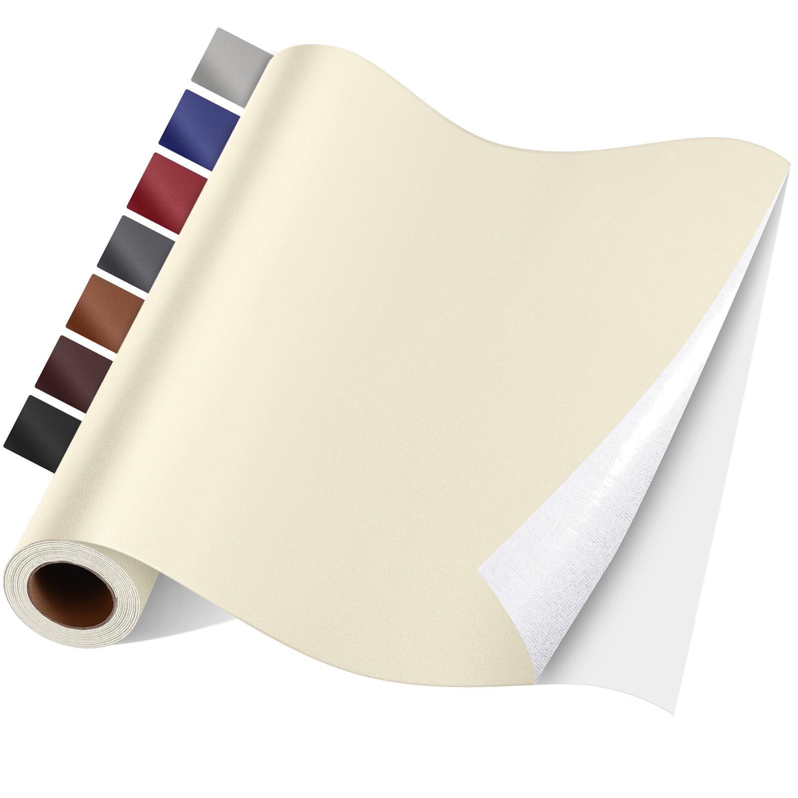 Photo 1 of Self Adhesive Leather Repair Patch Kit, 31.4 in x 16 in Large Vinyl Leather Repair Tape for Furniture, Car Seat, Couch, Sofa, Chair Smooth Beige White