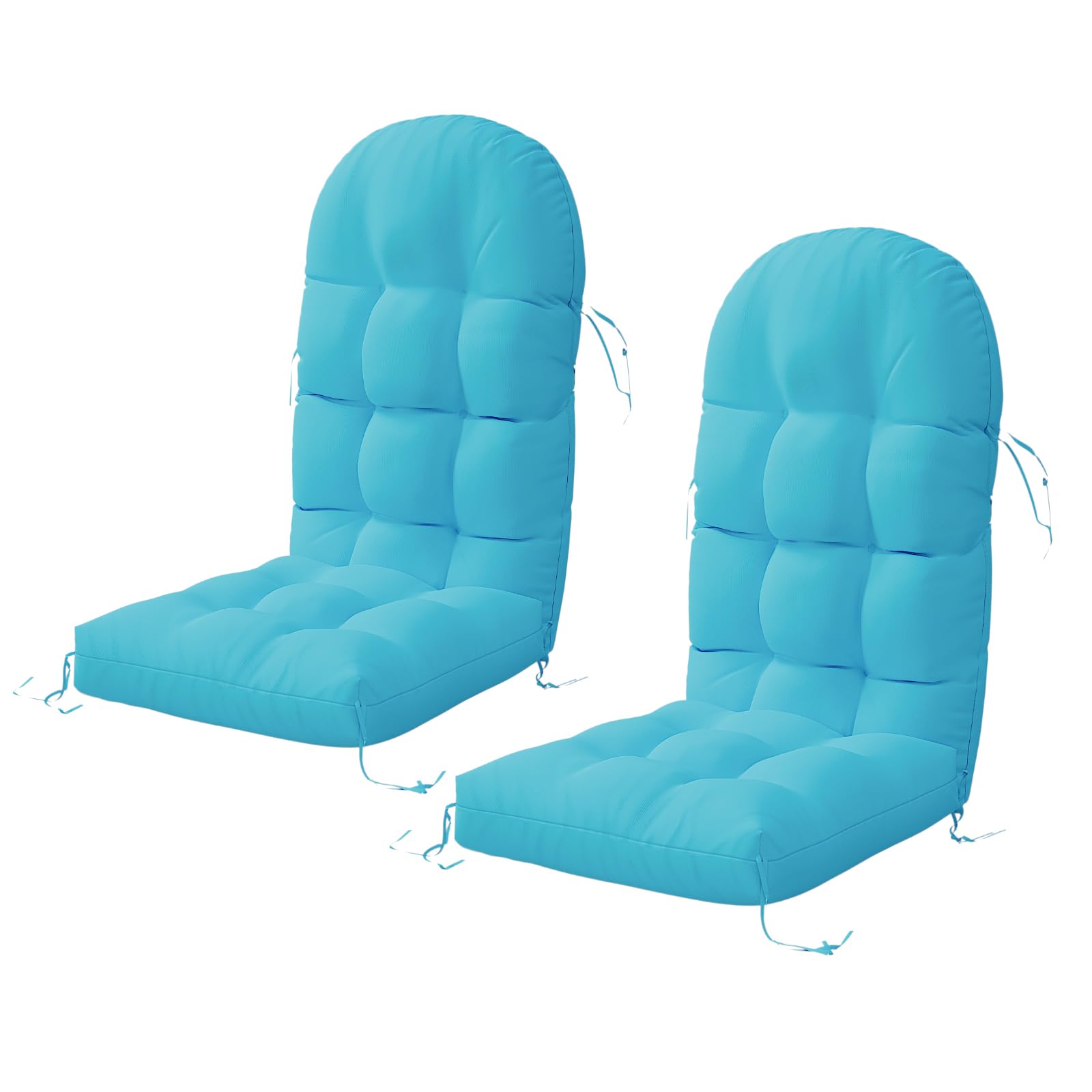 Photo 1 of Sannwsg Adirondack Chair Cushion Set of 2, Rocking Chair Cushions, High Back Patio Cushions, Thickened Weather Resistant Patio Cushion with 6 Ties, Non Slip Fade & Waterproof