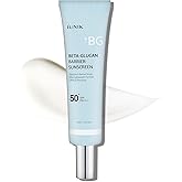 IUNIK Beta-Glucan Water Barrier Moisture Daily Sunscreen Matte & No White Cast SPF 50+ PA++++ Vegan Lifting & Plumping Moisturizing Daily Sun Cream for Dry Oily Sensitive Skin Korean Skincare