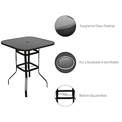 3 PC Outdoor Swivel Bar Sets, All Weather Height