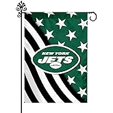 ZYJTEK Welcome Decorations Garden Flag,Yard Outdoor Flags Decor,Football Sport Fans Double Two Sided House Flag 12 X 18 Inch (Black Green Stripe Design)