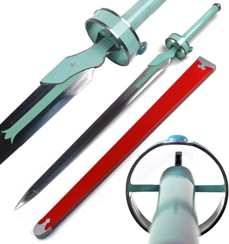 Sword Art Online SAO Steel Sword with Sheath-Kirito Elucidator, Asuna, Kirigaya
