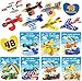 TRIPLEROSE 48 Pack Valentines Day Gifts Cards for Kids, with 48 Foam Airplanes, 48 Cards, 100Pcs Seals, Valentine Classroom Exchange Party Favor Toy