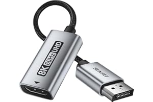 BENFEI DisplayPort 1.4 to HDMI 2.1 Adapter 8K@60Hz/4K@240Hz/1080P@480Hz, Unidirectional DP Computer to HDMI Monitor, High-Spe
