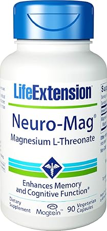 Life Extension, Neuro-Mag, Magnesium-L-Threonat, 2000mg, 90 Veg. Kapseln