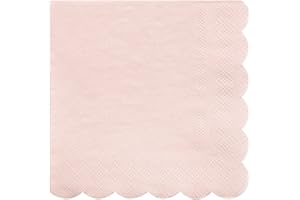 Meri Meri Disposable Paper Napkins (Pack of 20), Scalloped Edge, 2 Sizes, 15 Colors, Party Napkins