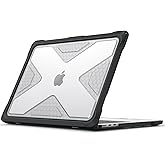 Fintie Case for MacBook Air 13.6 Inch A3240 A3113 A2681 (2022 2023 2024 2025 Release) - Heavy Duty Rugged Hard Shell Case Cover with TPU Bumper for MacBook Air 13 Inch M2 M3 M4 Chip, Clear