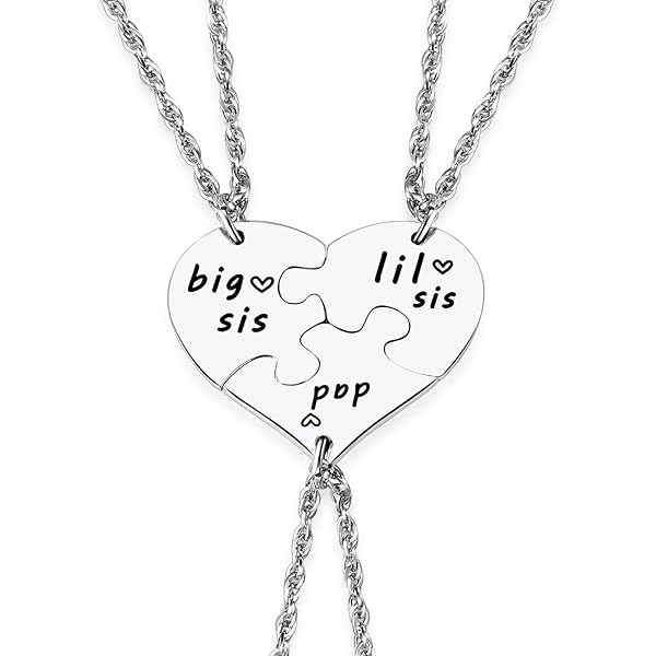 Mother Daughter Heart Puzzle Piece Necklace Back To School