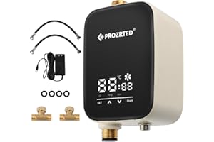 PROZRTED HBS24-12T Digital Smart Instant Hot Water Recirculating Pump Kit – Built-in Thermostat, Timer, Digital Screen, Extremely Quiet, Under Sink Recirculation System