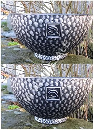 2 X LARGE CATHAY BOWL 14" GARDEN PATIO INDOOR OUTDOOR FLOWERS HERB PLANTER POTS