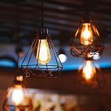 Caldarax 2 Pack E27 Pendant Light Fitting with 100cm Adjustable Cable Black view 5