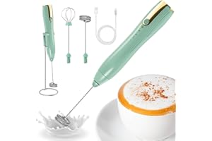 Abizarch Powerful Handheld Milk Frother, Whisk Drink Mixer, Rechargeable Electric Foam Maker, Coffee Frother, Hand Blender, f