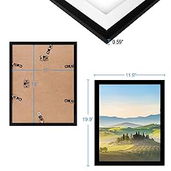 HUKONHEP 11x19 Black Picture Frames, Photos Frame