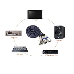 Disino Dual RCA to XLR Male Cable, 2 XLR to 2