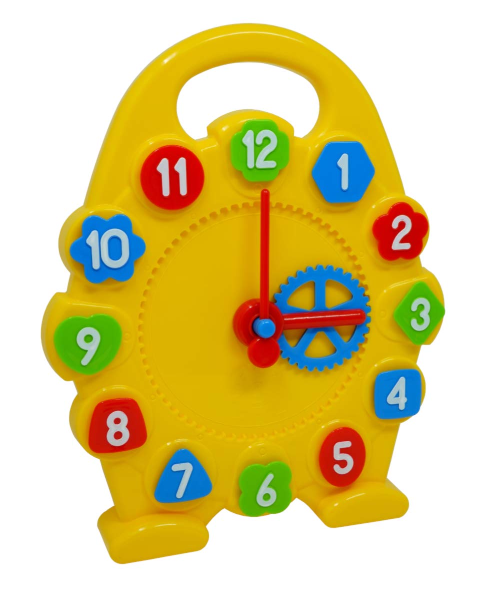 TechnoK Clock, Size- 34 x 27 x 6 centimetre, Color- Yellow