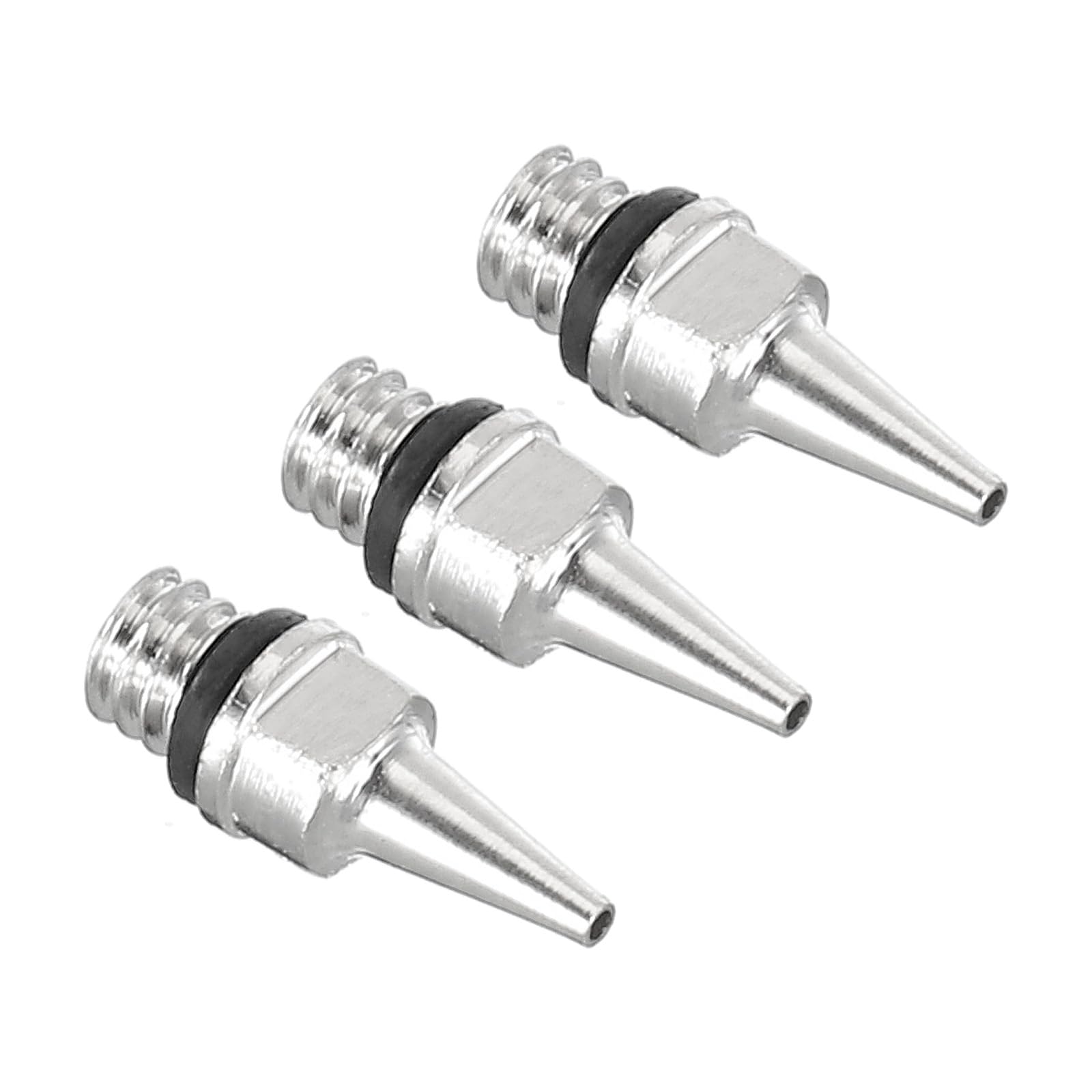 PATIKIL 3Pcs 0.3mm Air Brush Nozzle Only - Brass, Silver - Replacement Parts Accessories for Air Brush Nozzle Art Craft Projects