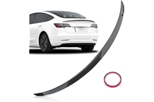 Femibon Rear Spoiler Fit for Tesla Model Y 2021-2024 Model 3 2021-2024, Upgraded Version for Multiple Model 3/Y Models, for Model Y Model 3 Accessories (Gloss Carbon Fiber Pattern)