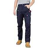 TICOMELA FR Pants for Men Stretch Ripstop Cargo Relaxed Fit Flame Resistant Lightweight Reinforced Work Jeans NFPA2112 CAT2