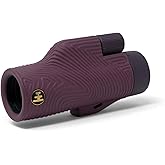 Nocs Provisions Field Tube 10x32 Waterproof Monocular, 10X Magnification Telescope, Bak4 Prism, Wide Field of View for Bird Watching, Backpacking & Wildlife Viewing - Oxblood Maroon