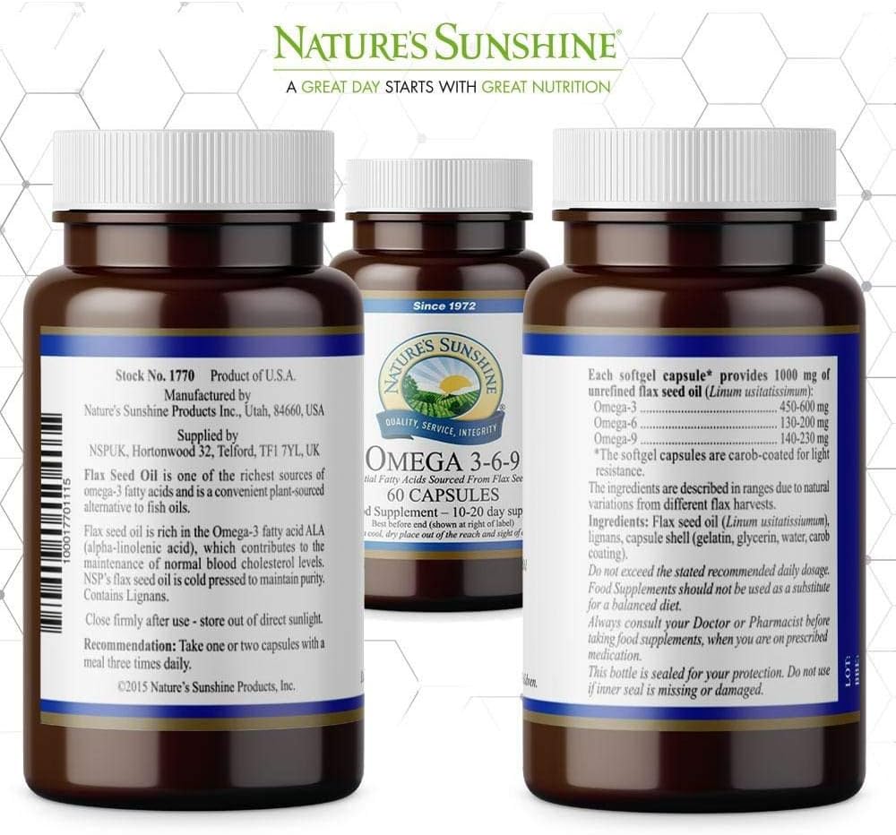 OMEGA 3-6-9 Flax Seed Oil (60) - Image 3