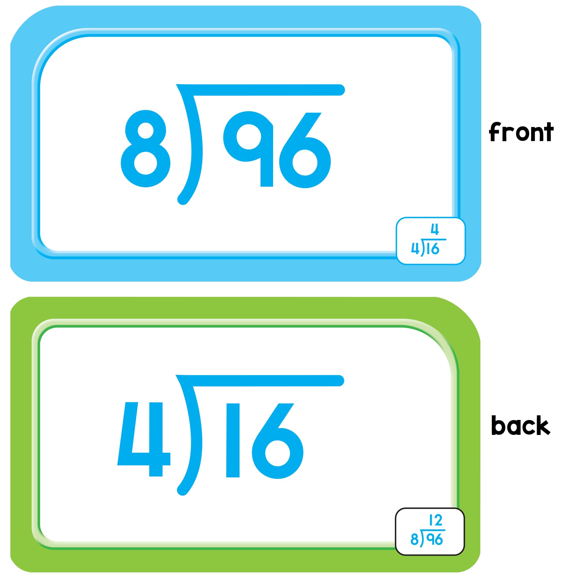School Zone Division 0-12 Flash Cards: 56 Cards, 3rd Grade, 4th Grade, Math Equations, Elementary Math, Division Practice, Dividends, Numbers 0-12, Ages 9+