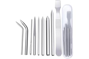AConnet 9 PCS Paracord Needles Stainless Steel Paracord FID Different Size Paracord Stitching Needle & Paracord Smoothing Tool Box for 275 325 425 550 Cord Lace Strings Weaving or Paracord Bracelet