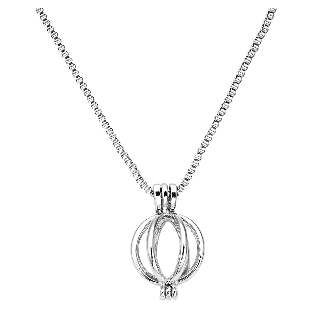 JOVIVI Schmuck,Engelsrufer Hollow Kürbis Käfig Locket Anhänger Engelsklingel Schwangerschaft Halskette für Klangkugel Steinkugel