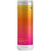 Hiyo Non-Alc Functional Seltzer, Adaptogens &amp; Nootropics, 12 fl oz, 1pk | Passion Fruit Tangerine, Organic Social Tonic, Non-Alcoholic Beverage, Functional Drink, 30 Cals, Gluten Free, Vegan, Non-GMO