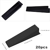 BEHAHAI Fence Panel Wedges 10P Black Plastic Levelling Noise Stoppers view 2