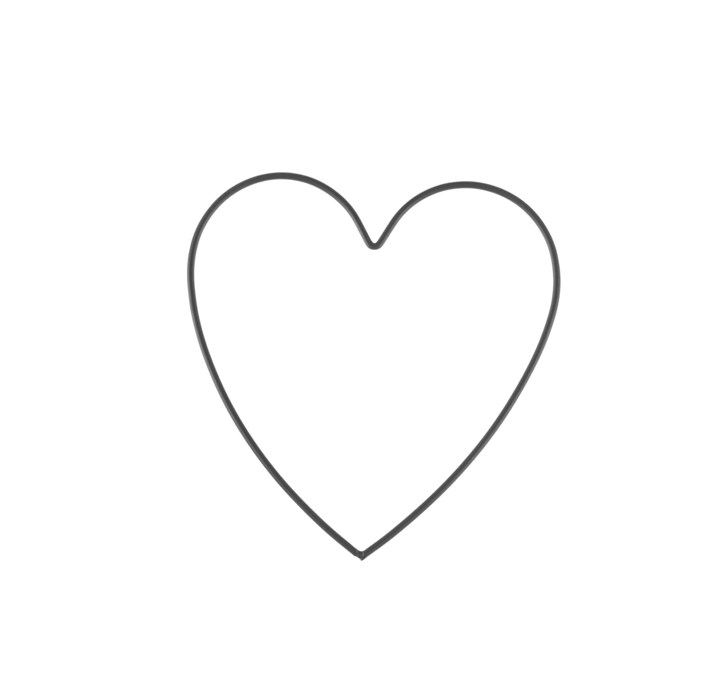 Glorex 6 1294 406 Metal Heart Frame for Crafts Approximately 20 cm Coated in Black Ideal for Dream Catchers, Macrame, Wall Decoration and Floristry — image 1