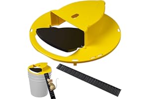 MGVDSES Mice Mouse Trap Bucket Flip Lid,Mouse Trap Bucket Indoor Outdoor,Humane Mouse Trap,Mouse Trap Bucket Lid Auto Reset | 5 Gallon Bucket Compatible | Mouse Trap Bucket Lid (1 Pack)