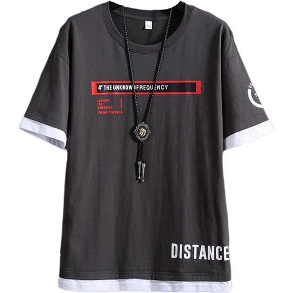 【TK】3Dニット、GEGE黒T、Love Peace Anarchy T Men's Grunge Japanese Crewneck Techwear Alternative Letter