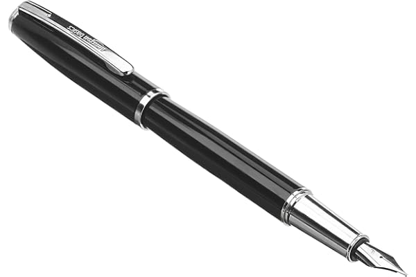 Amazon Basics Refillable Fountain Pen - Fine Point, Black Ink