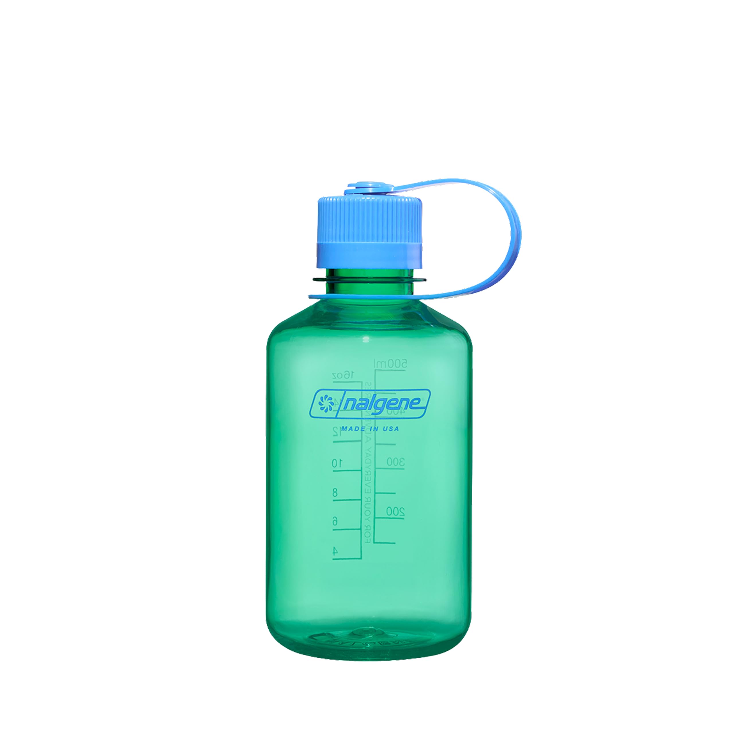 Nalgene Water Bottle - Lightweight Sustain Tritan BPA-Free Shatterproof Bottle for Backpacking, Hiking, Gym, 16 OZ, Narrow Mouth, Pastel Green