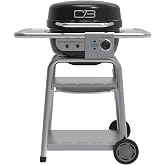 Charbroil Bistro Pro | 3-in-1 Electric, Griddle, &amp; Charcoal Compact Grill | Electric BBQ grill | Black