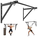 Jusgym Wall Mounted Pull Up Bar, Adjustable Depth