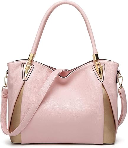 Amazon ショルダーバッグハンドバッグ トートバッグ レディース ハンドバッグ レディー 大容量 通勤バッグ 手提げバッグ 対応 手提げ バッグ 肩掛けバッグ 欧米風 エレンガント Ol 通勤 ファンション おしゃれ 女性用 カバン ピンク トートバッグ