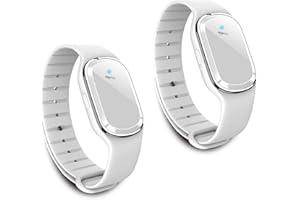 Wskvlcg Ultrasonic Mosquito Repellent Bracelet Watch, USB Rechargeable Anti Mosquito Repeller Wristband Suitable for Adults and Kids - Mosquito Insect Repellent Band (2 Pack, White) (M1)