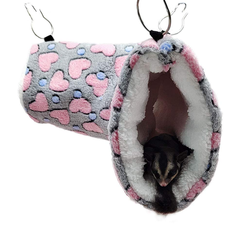 Hanging Tunnel For Small Animals, Hanging Hamster toys, Sugar Glider Hammock Cage Accessories Bedding for Chinchilla Ferret Squirrel Guinea Pig Rat Playing Sleeping