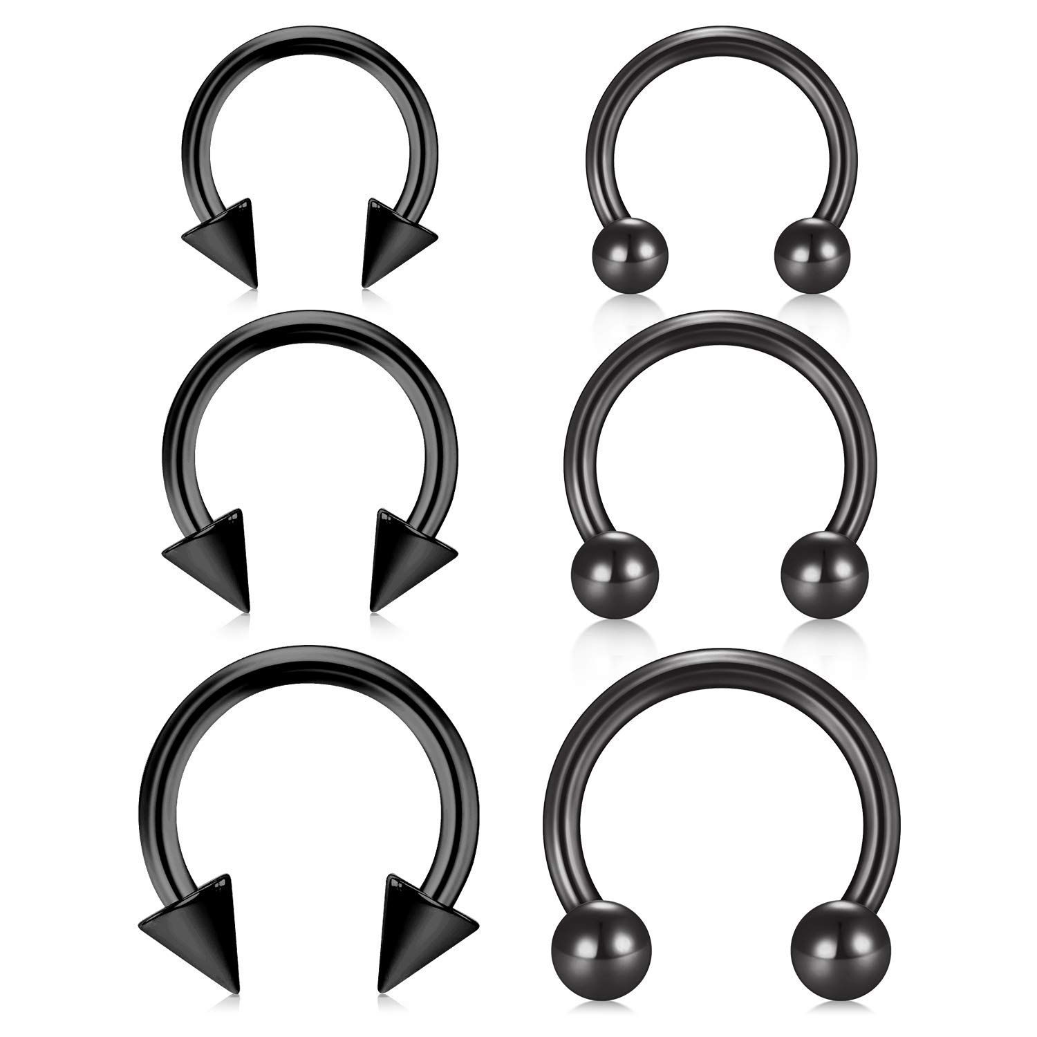 Longita 4 Pairs Earrings Set Mix Size Ear Cuff Wrap Ear Chain Cartilage Surgical Steel Clip on Fake Helix Non Piercing Body Jewelry 4 Styles