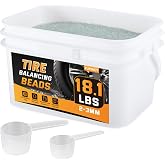 FURWEY Tire Balancing Beads 18.1 lb (8.21 kg) Bulk Tub | Bagged Bucket and Scoop, Tire Balance Beads for Truck/Trailer/Off-Road/Heavy-Duty Tires